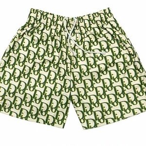 Bravest Studios x Dior Oblique Logo Shorts in White & Olive